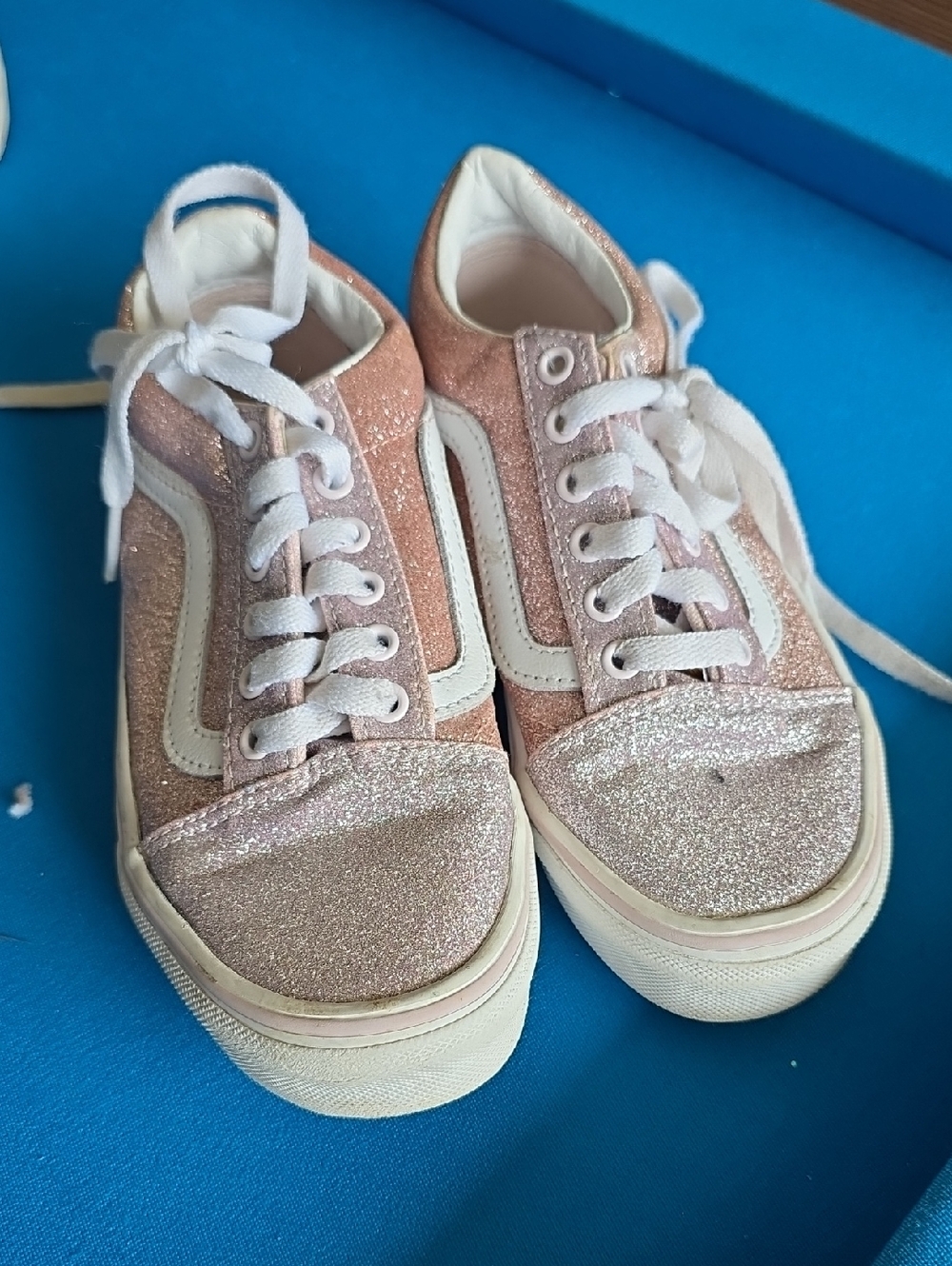Vans Kids Pink Glitter Old Skool Sneakers